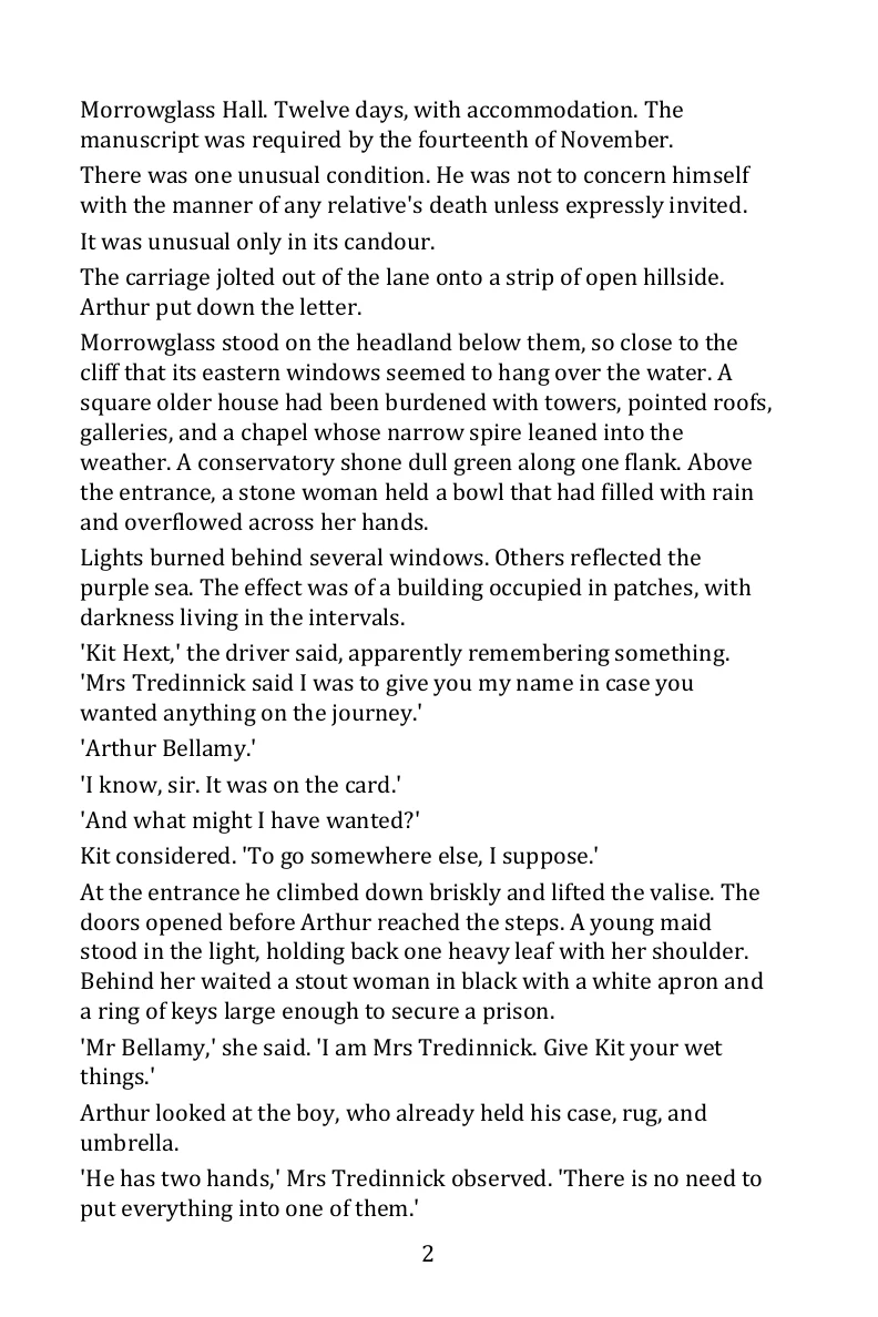 Sample reading page from The House of Unfinished Mourning