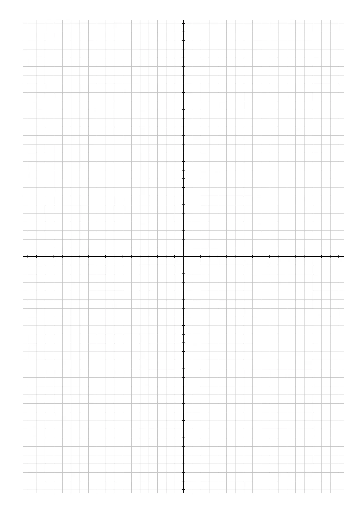 Sample graph axes page from Maths & Science Graph Book