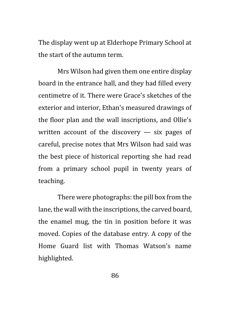 Sample reading page from The Pill Box by the River