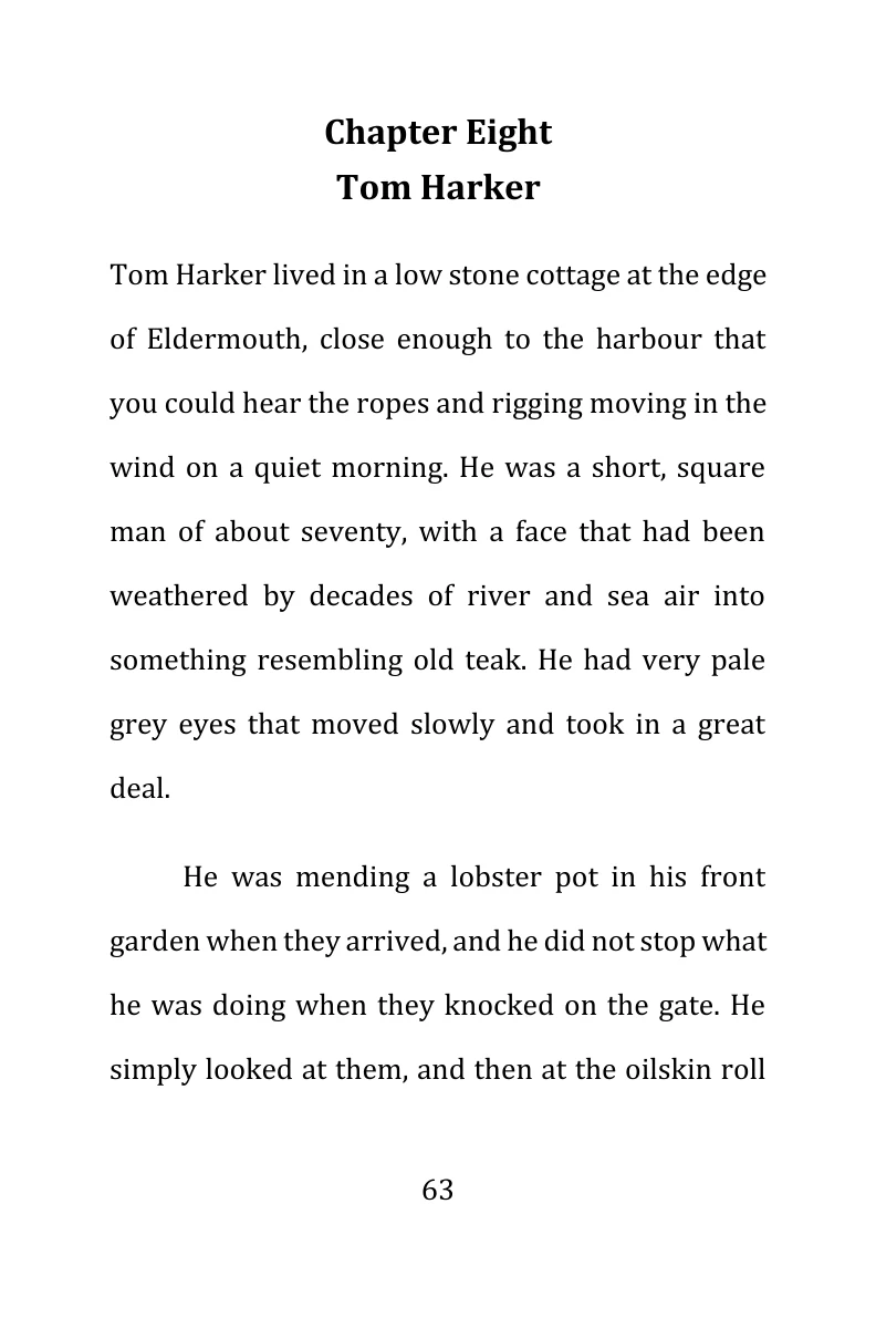 Sample reading page from The Smuggler's Map