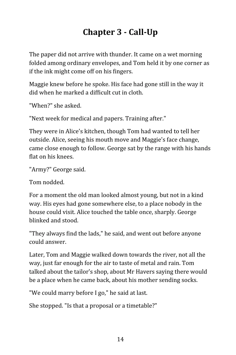 Sample reading page from Until We Dance Again