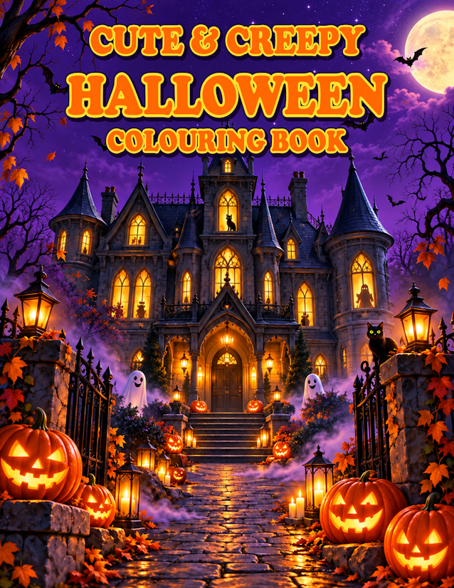 Cute & Creepy Halloween Colouring Book cover
