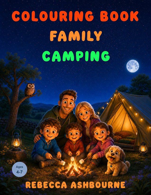 Colouring Book Family Camping cover