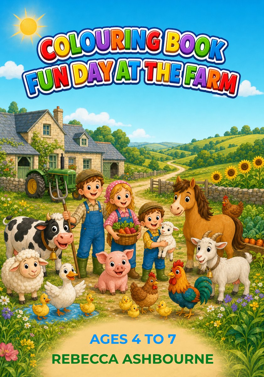 Colouring Book Fun Day at the Farm cover