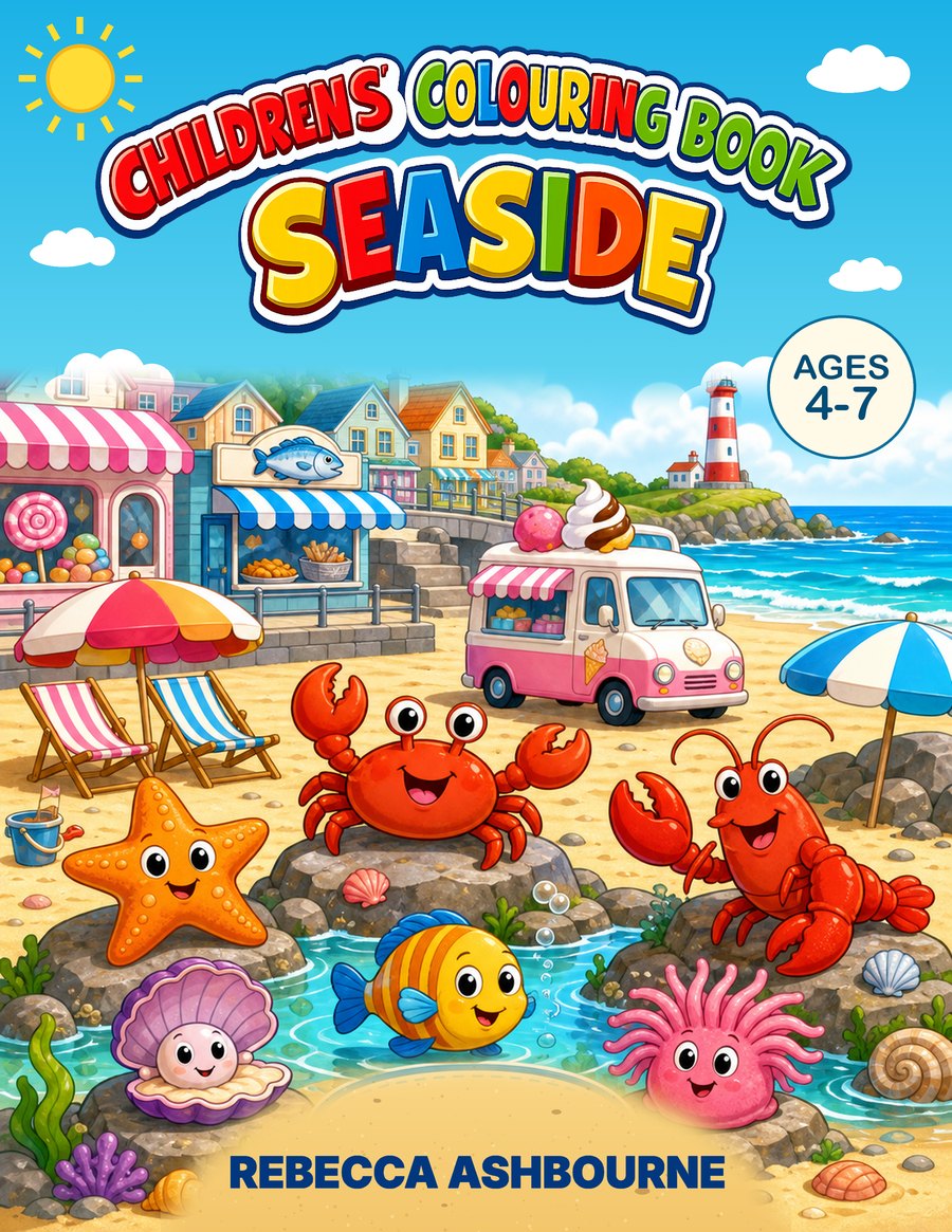 The Seaside Colouring Book cover