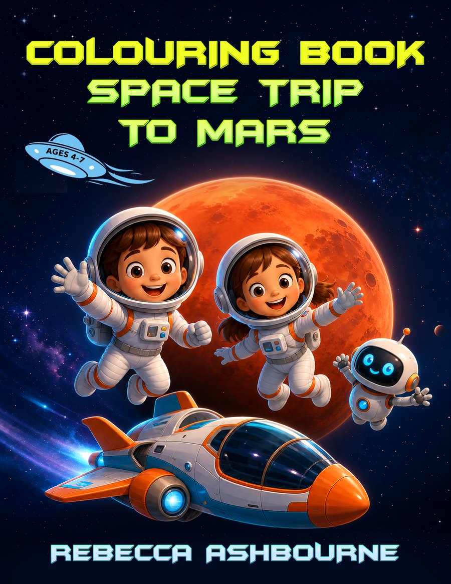 Colouring Book Space Trip to Mars cover